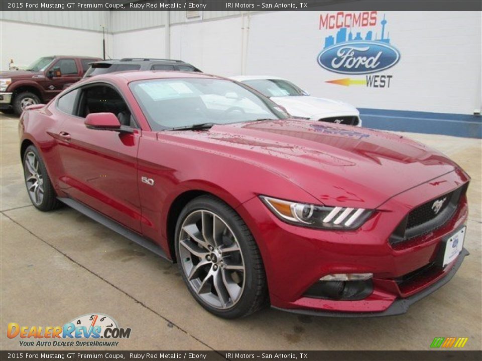 2015 Ford Mustang GT Premium Coupe Ruby Red Metallic / Ebony Photo #2