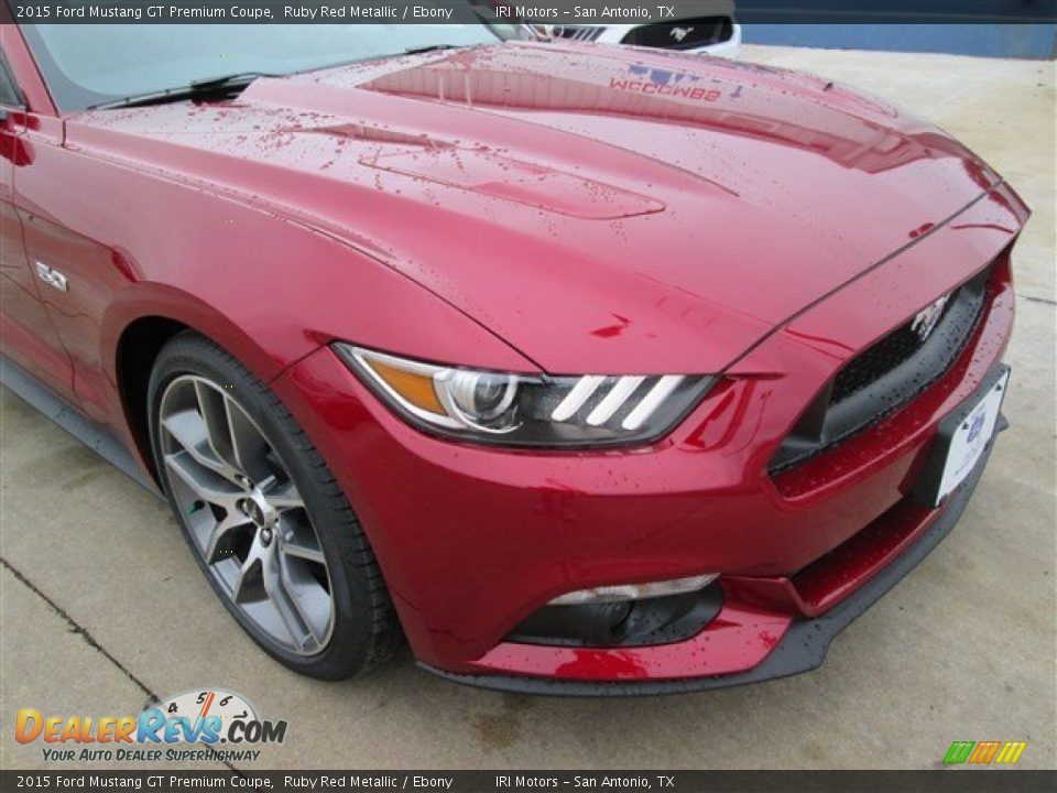 2015 Ford Mustang GT Premium Coupe Ruby Red Metallic / Ebony Photo #3