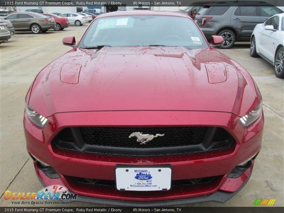 2015 Ford Mustang GT Premium Coupe Ruby Red Metallic / Ebony Photo #6