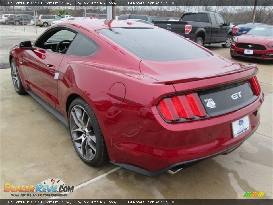 2015 Ford Mustang GT Premium Coupe Ruby Red Metallic / Ebony Photo #9