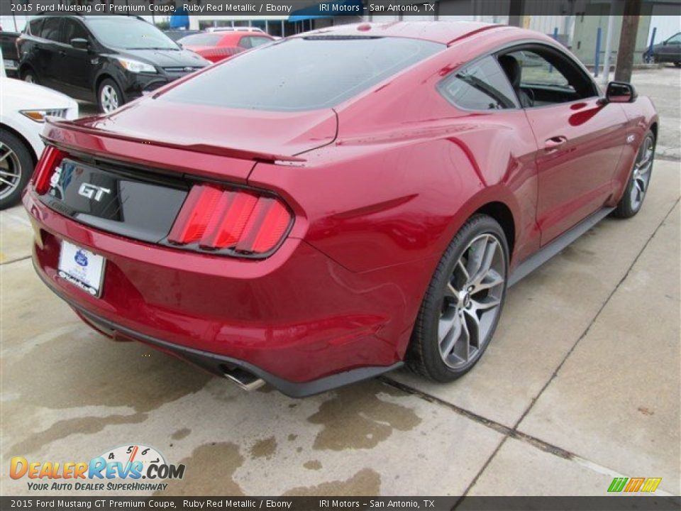 2015 Ford Mustang GT Premium Coupe Ruby Red Metallic / Ebony Photo #11