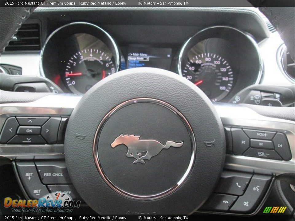 2015 Ford Mustang GT Premium Coupe Ruby Red Metallic / Ebony Photo #20