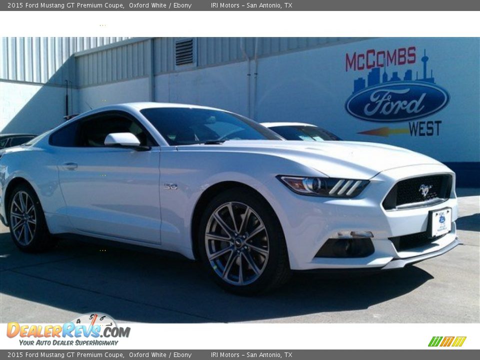 2015 Ford Mustang GT Premium Coupe Oxford White / Ebony Photo #3