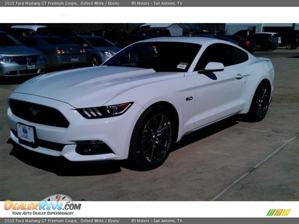 2015 Ford Mustang GT Premium Coupe Oxford White / Ebony Photo #7
