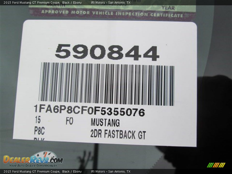 2015 Ford Mustang GT Premium Coupe Black / Ebony Photo #1