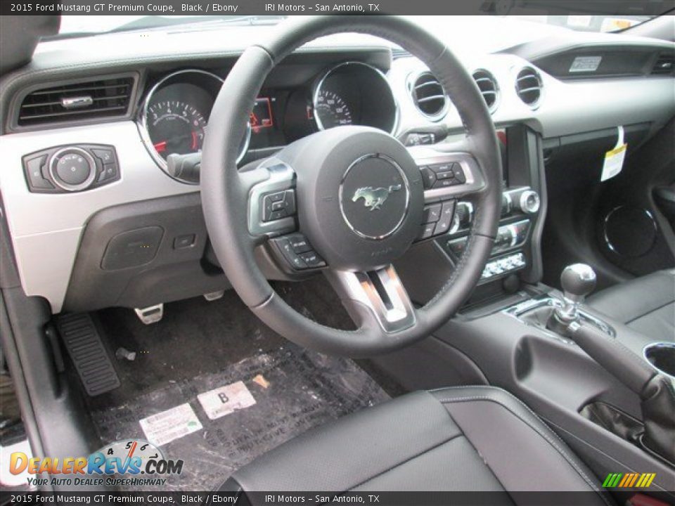 2015 Ford Mustang GT Premium Coupe Black / Ebony Photo #17