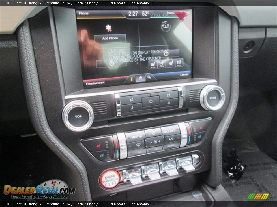 2015 Ford Mustang GT Premium Coupe Black / Ebony Photo #22