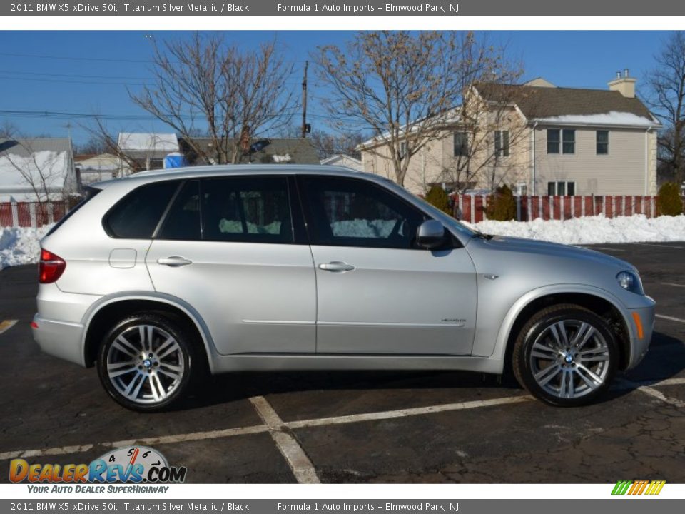 2011 BMW X5 xDrive 50i Titanium Silver Metallic / Black Photo #8