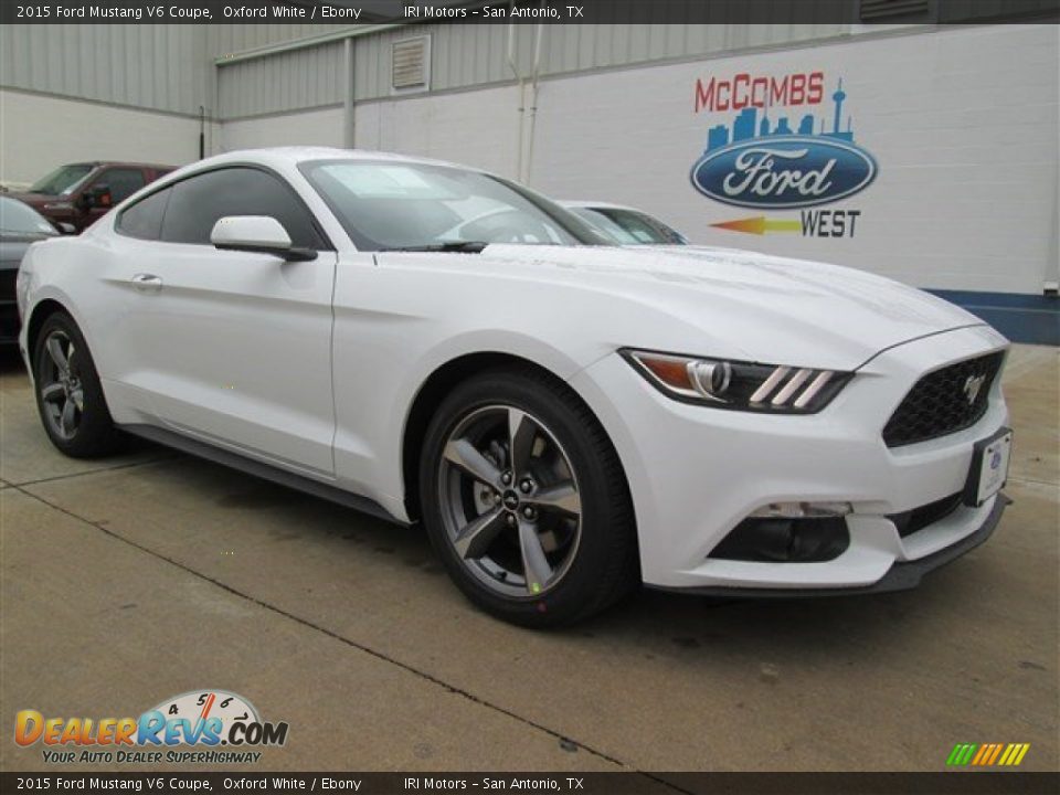 2015 Ford Mustang V6 Coupe Oxford White / Ebony Photo #1