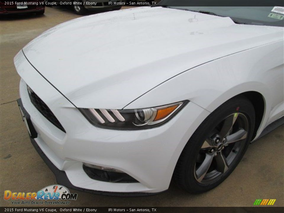 2015 Ford Mustang V6 Coupe Oxford White / Ebony Photo #6