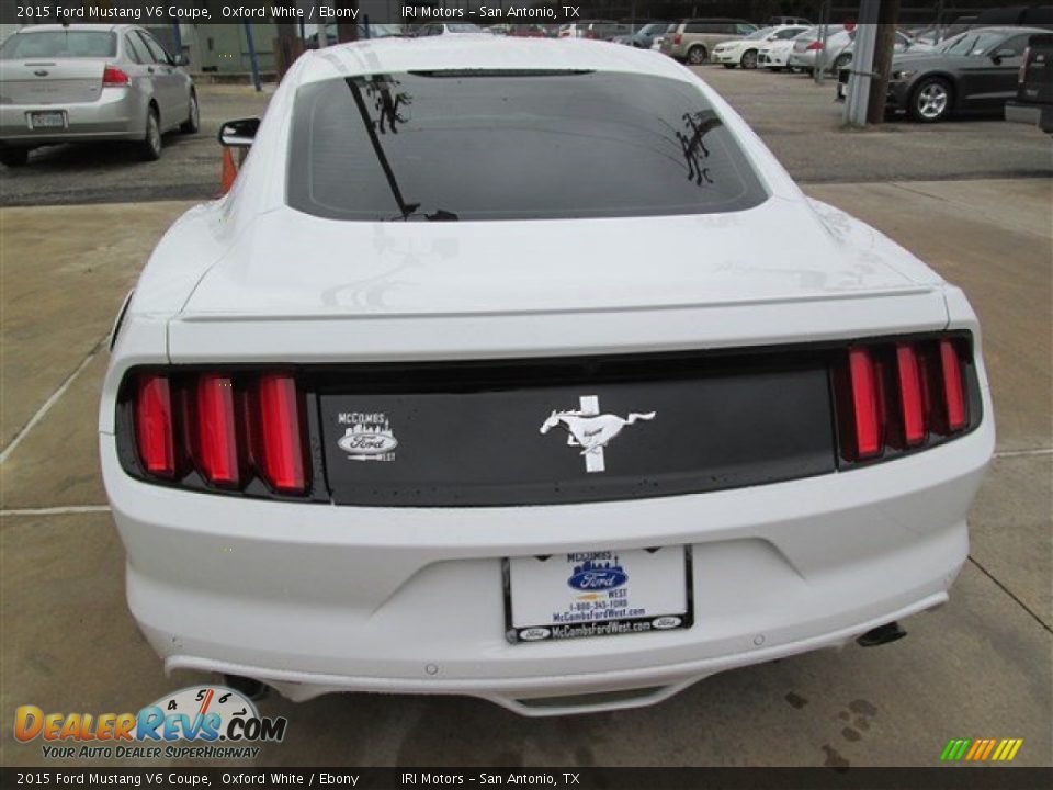 2015 Ford Mustang V6 Coupe Oxford White / Ebony Photo #8