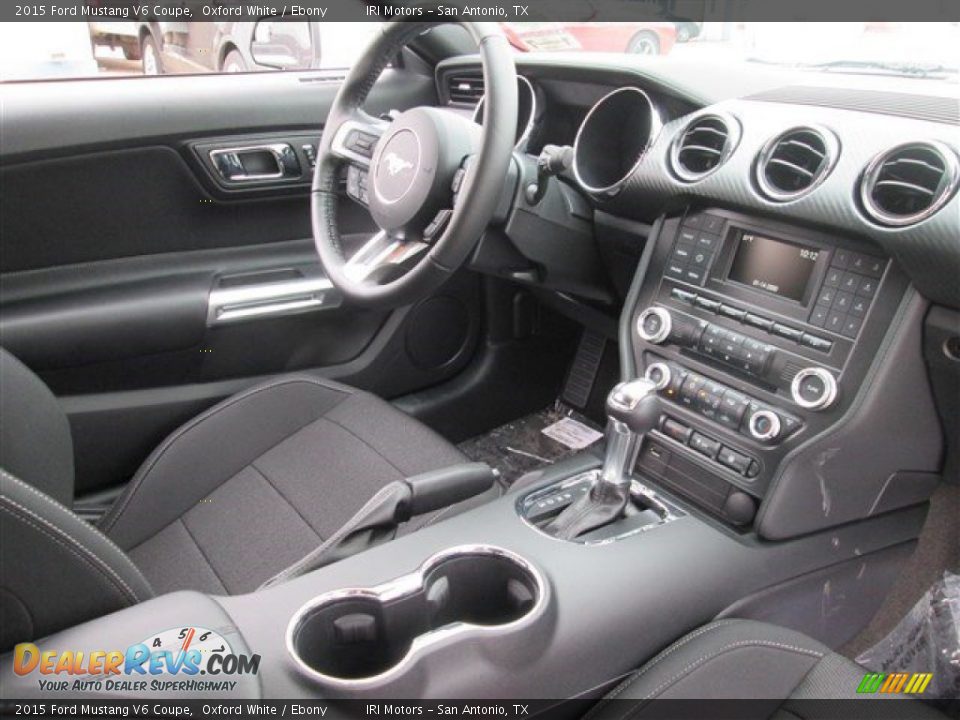 2015 Ford Mustang V6 Coupe Oxford White / Ebony Photo #12