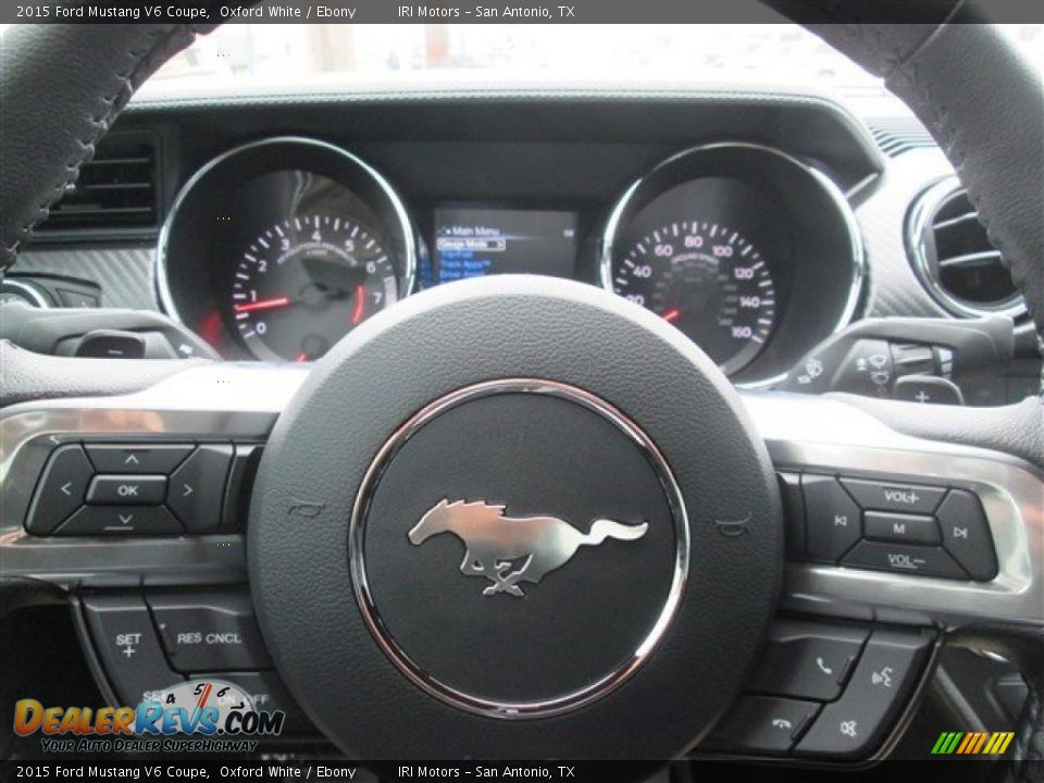 2015 Ford Mustang V6 Coupe Oxford White / Ebony Photo #19