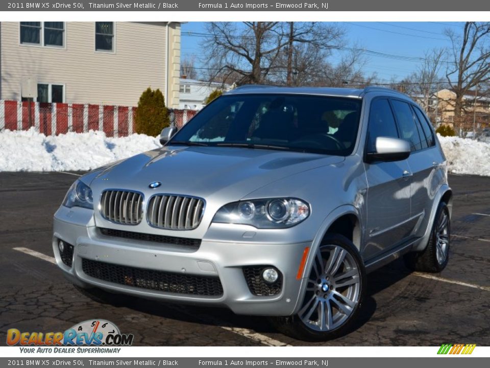 2011 BMW X5 xDrive 50i Titanium Silver Metallic / Black Photo #32