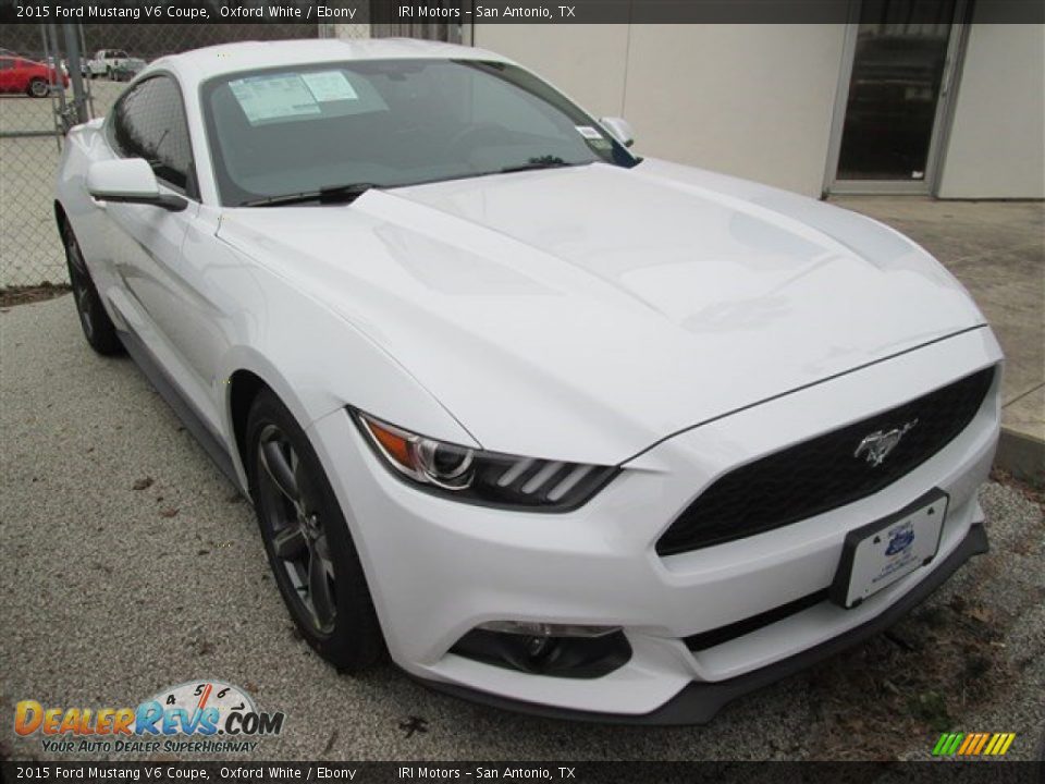 2015 Ford Mustang V6 Coupe Oxford White / Ebony Photo #25