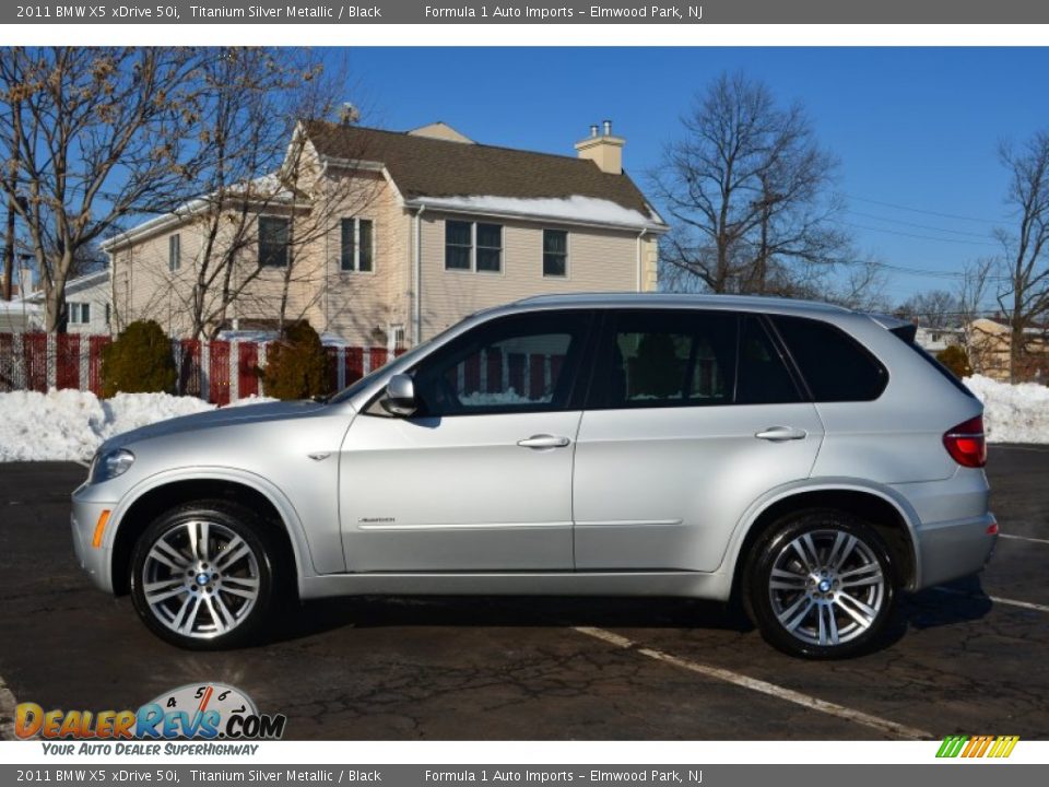 2011 BMW X5 xDrive 50i Titanium Silver Metallic / Black Photo #35