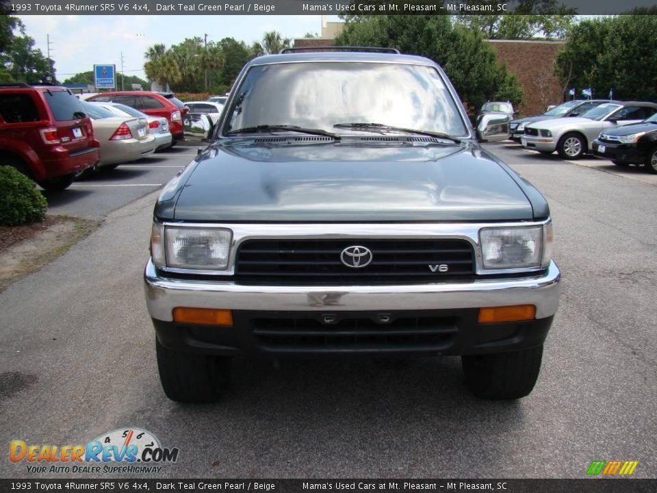 1993 Toyota 4Runner SR5 V6 4x4 Dark Teal Green Pearl / Beige Photo #3