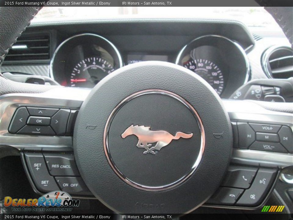 2015 Ford Mustang V6 Coupe Ingot Silver Metallic / Ebony Photo #17