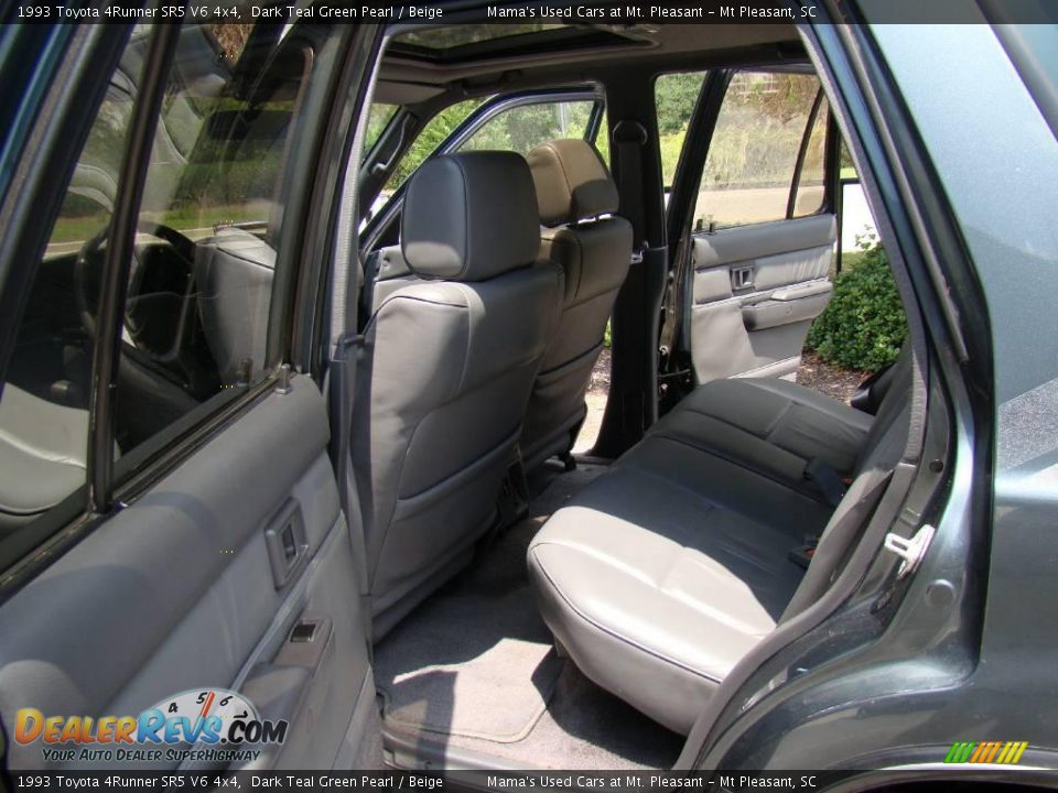 1993 Toyota 4Runner SR5 V6 4x4 Dark Teal Green Pearl / Beige Photo #10