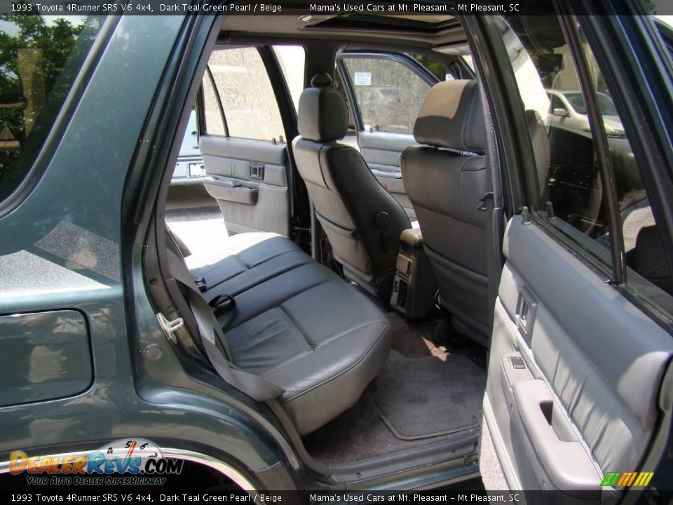1993 Toyota 4Runner SR5 V6 4x4 Dark Teal Green Pearl / Beige Photo #12