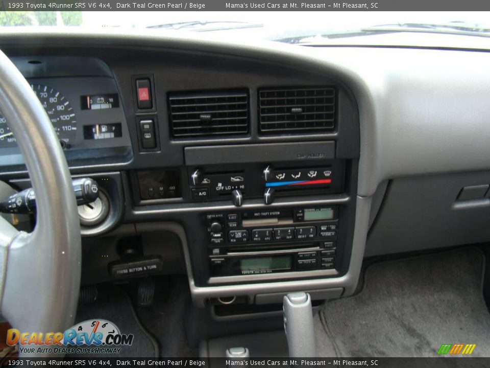 1993 Toyota 4Runner SR5 V6 4x4 Dark Teal Green Pearl / Beige Photo #16