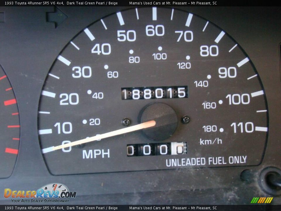 1993 Toyota 4Runner SR5 V6 4x4 Dark Teal Green Pearl / Beige Photo #19