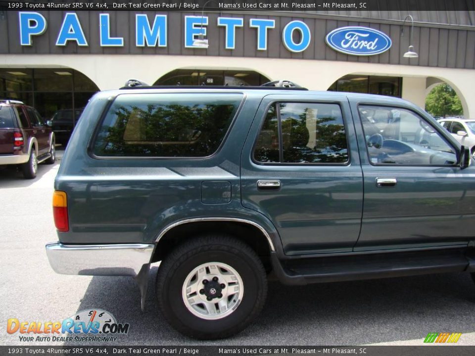 1993 Toyota 4Runner SR5 V6 4x4 Dark Teal Green Pearl / Beige Photo #25