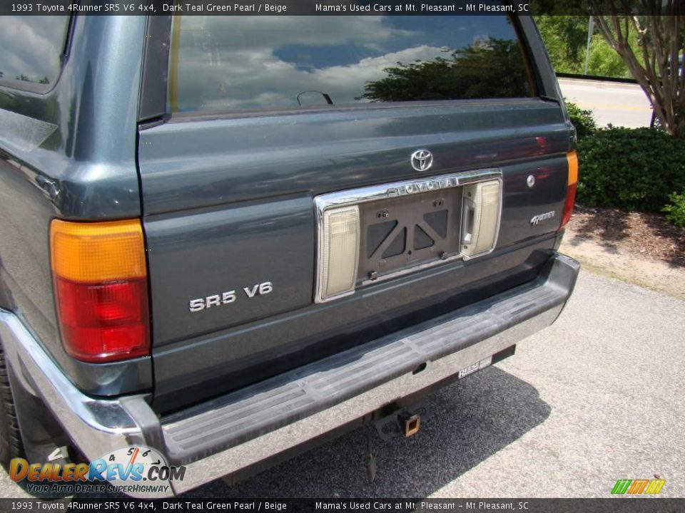 1993 Toyota 4Runner SR5 V6 4x4 Dark Teal Green Pearl / Beige Photo #26