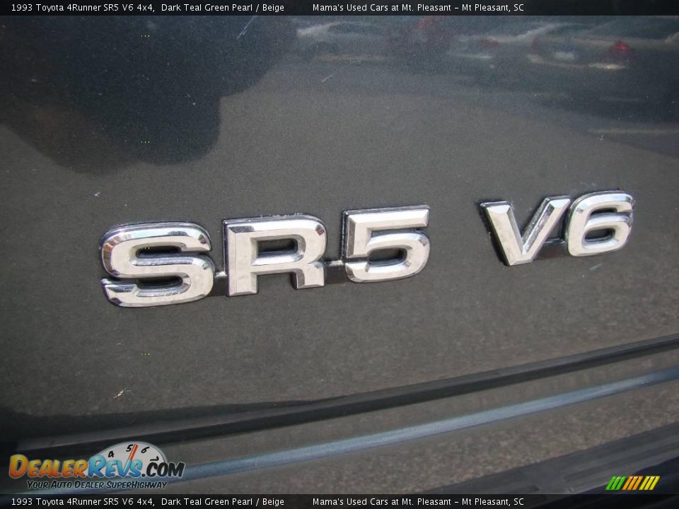 1993 Toyota 4Runner SR5 V6 4x4 Dark Teal Green Pearl / Beige Photo #27