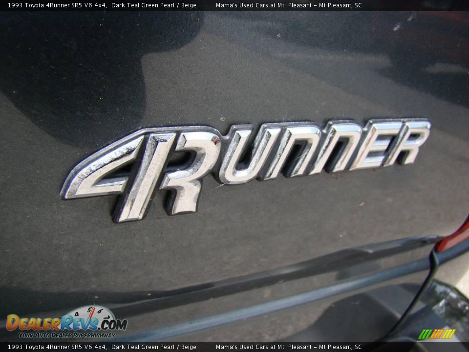 1993 Toyota 4Runner SR5 V6 4x4 Dark Teal Green Pearl / Beige Photo #28