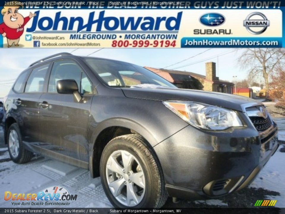 2015 Subaru Forester 2.5i Dark Gray Metallic / Black Photo #1