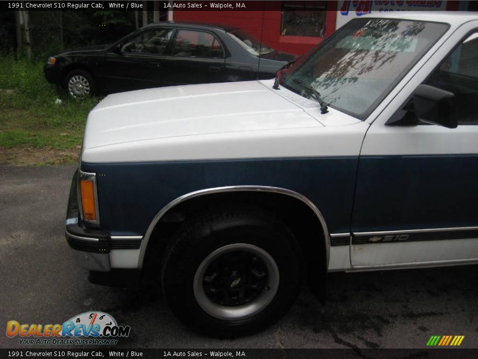 1991 Chevrolet S10 Regular Cab White / Blue Photo #7