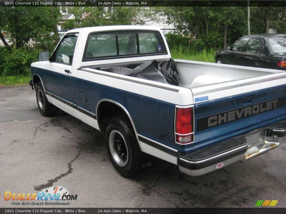 1991 Chevrolet S10 Regular Cab White / Blue Photo #10