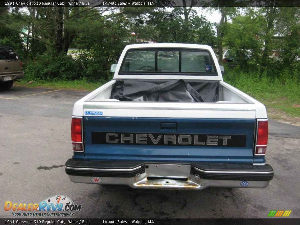 1991 Chevrolet S10 Regular Cab White / Blue Photo #11