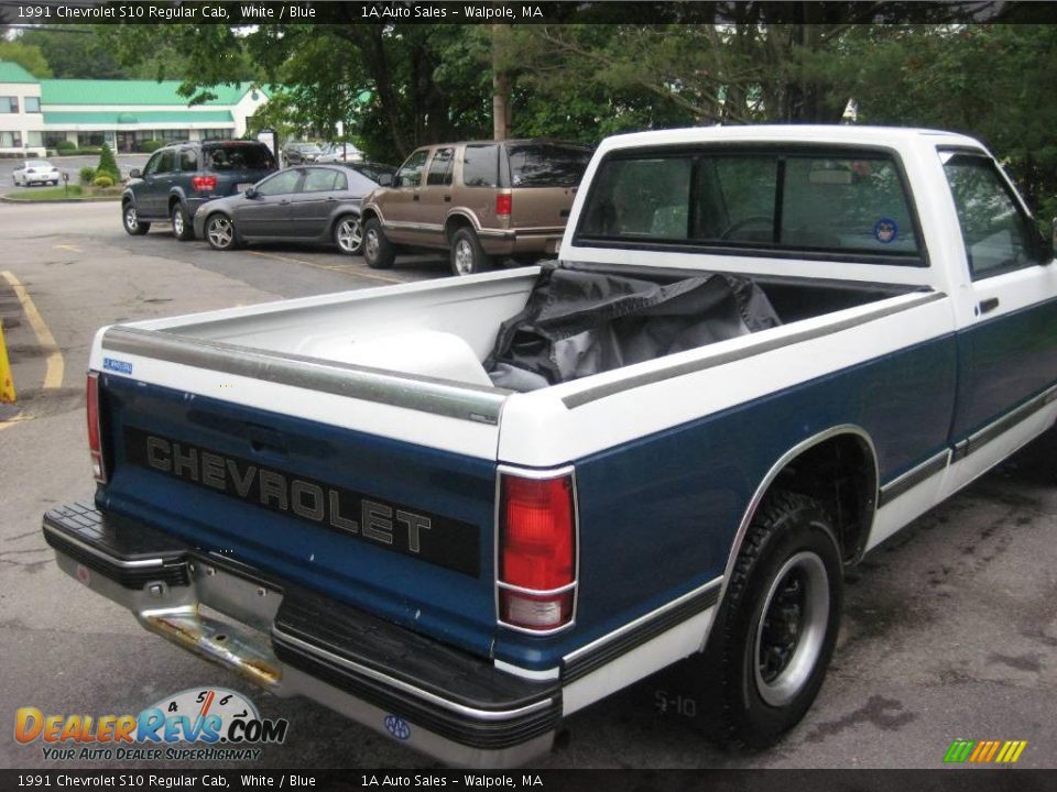 1991 Chevrolet S10 Regular Cab White / Blue Photo #12