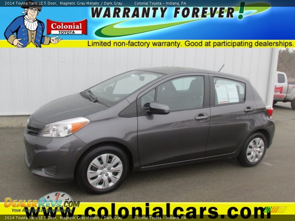 2014 Toyota Yaris LE 5 Door Magnetic Gray Metallic / Dark Gray Photo #1