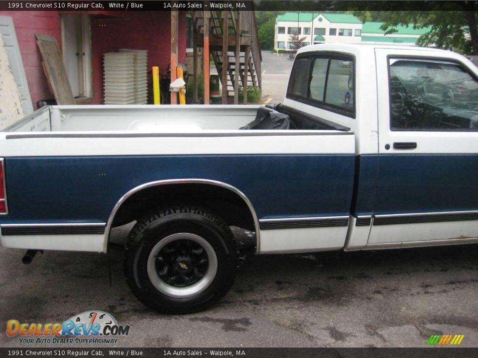 1991 Chevrolet S10 Regular Cab White / Blue Photo #14