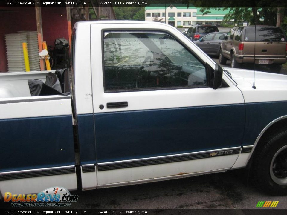 1991 Chevrolet S10 Regular Cab White / Blue Photo #15