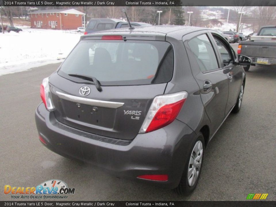 Magnetic Gray Metallic 2014 Toyota Yaris LE 5 Door Photo #6