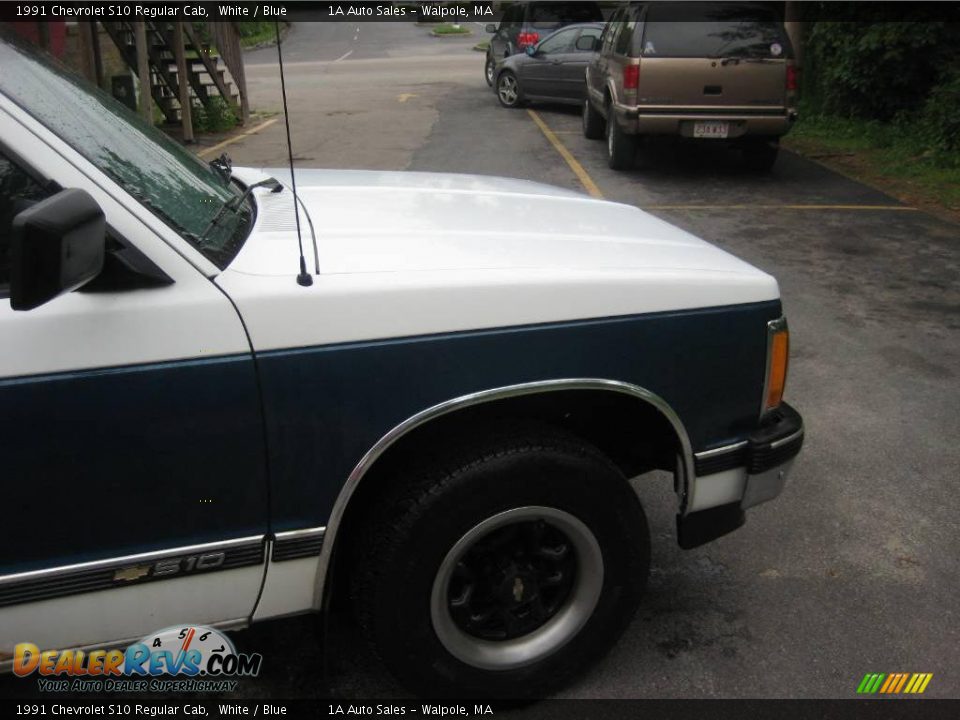 1991 Chevrolet S10 Regular Cab White / Blue Photo #16
