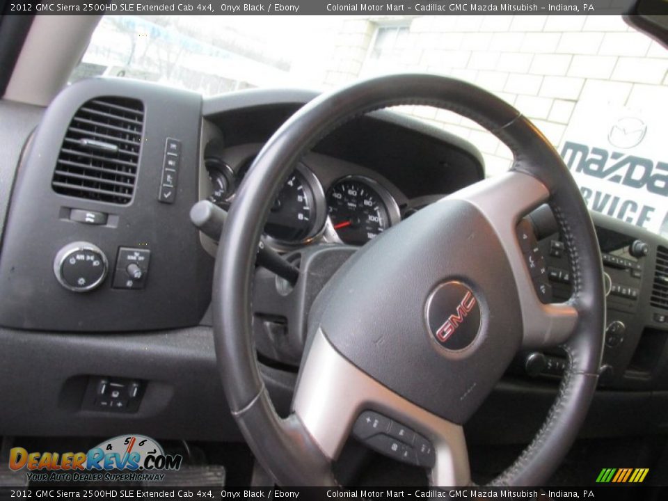 2012 GMC Sierra 2500HD SLE Extended Cab 4x4 Onyx Black / Ebony Photo #9
