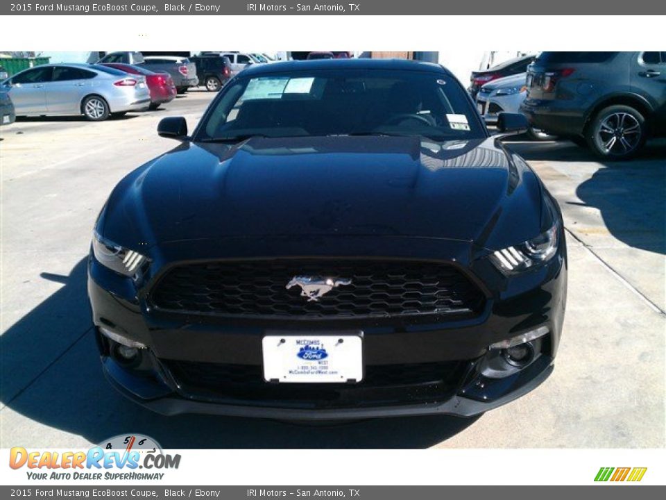 2015 Ford Mustang EcoBoost Coupe Black / Ebony Photo #6