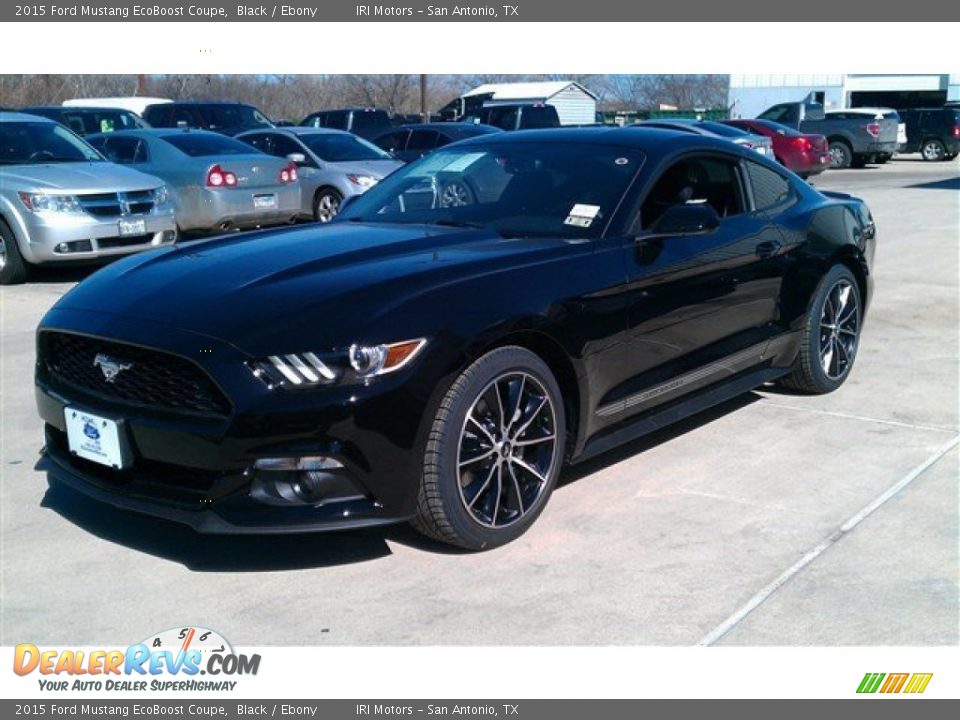 2015 Ford Mustang EcoBoost Coupe Black / Ebony Photo #7