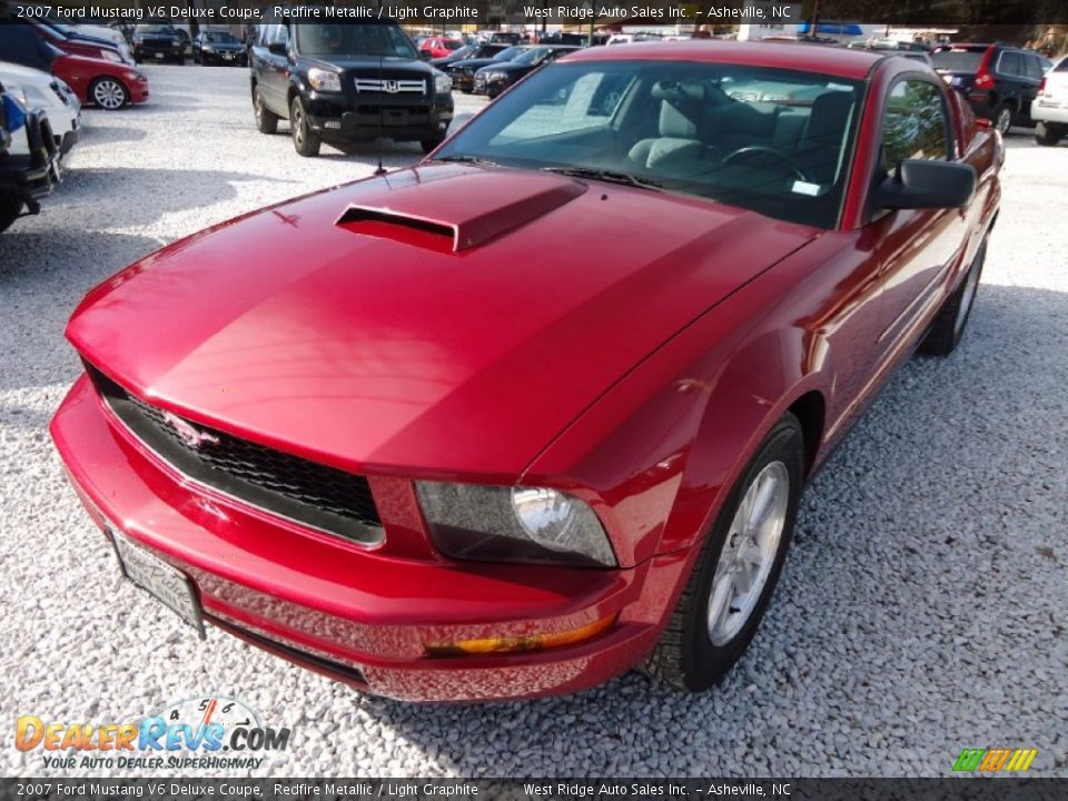 2007 Ford Mustang V6 Deluxe Coupe Redfire Metallic / Light Graphite Photo #1