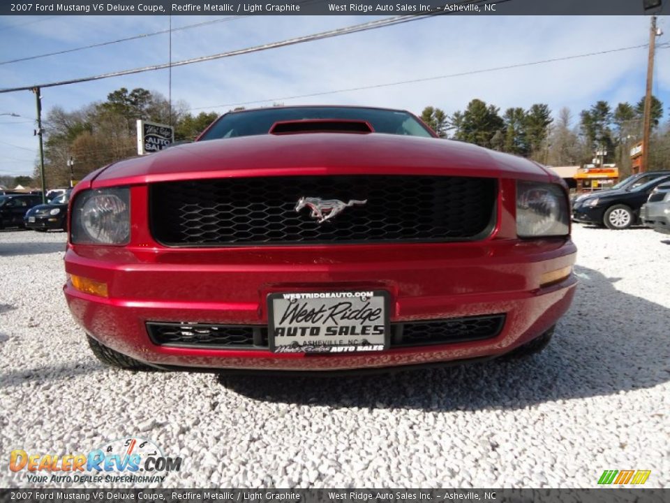 2007 Ford Mustang V6 Deluxe Coupe Redfire Metallic / Light Graphite Photo #2