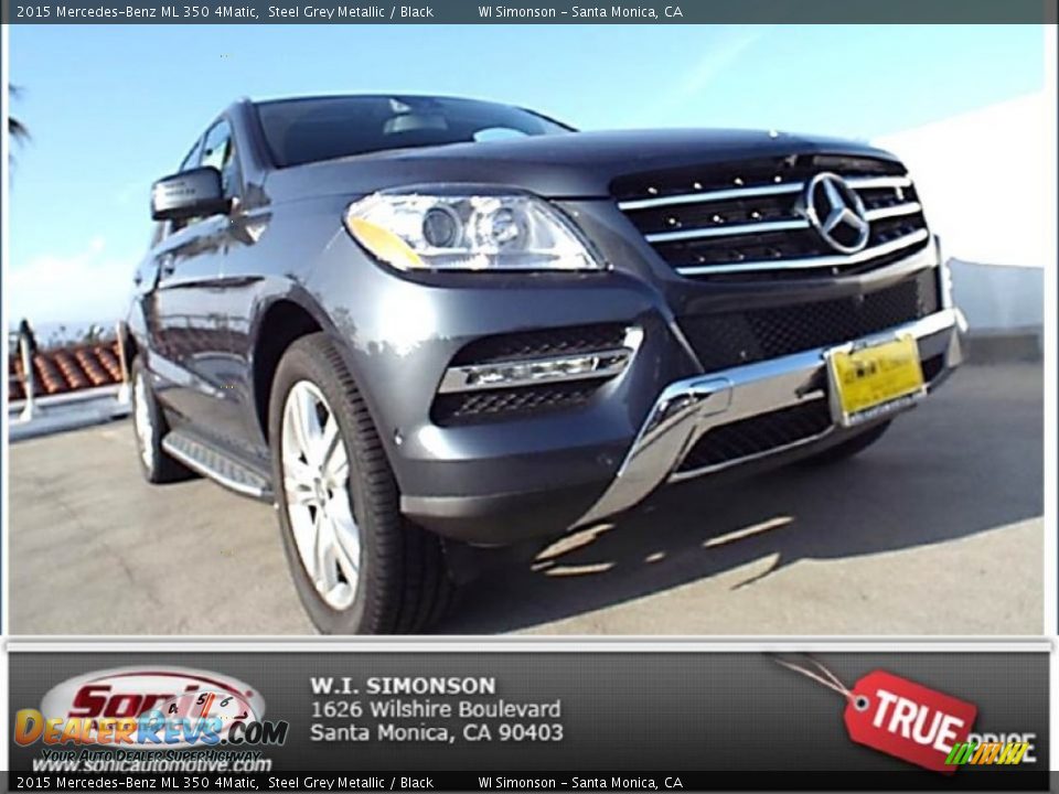 2015 Mercedes-Benz ML 350 4Matic Steel Grey Metallic / Black Photo #1