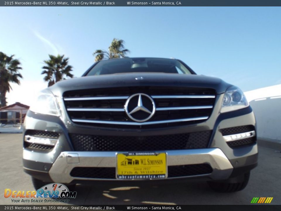 2015 Mercedes-Benz ML 350 4Matic Steel Grey Metallic / Black Photo #2