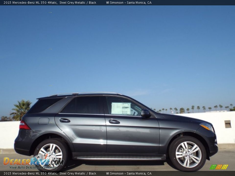 2015 Mercedes-Benz ML 350 4Matic Steel Grey Metallic / Black Photo #3