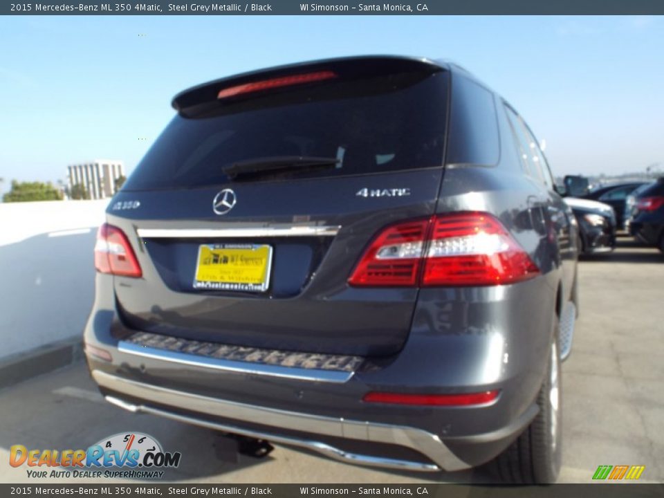 2015 Mercedes-Benz ML 350 4Matic Steel Grey Metallic / Black Photo #4