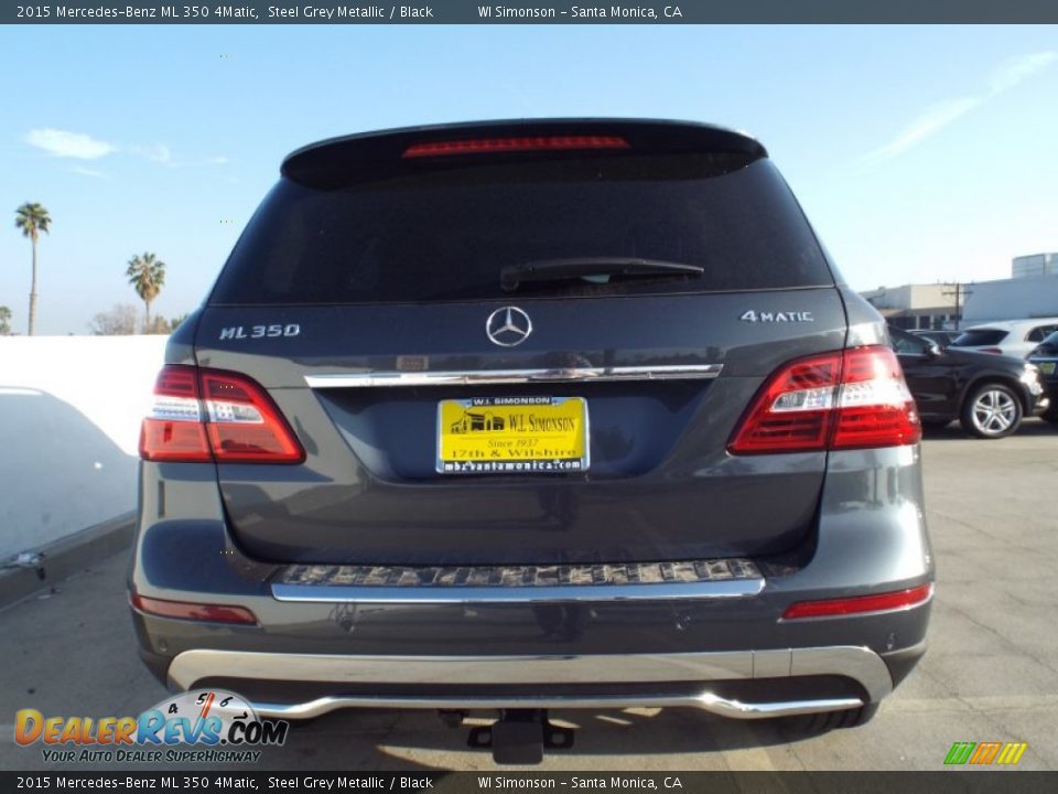 2015 Mercedes-Benz ML 350 4Matic Steel Grey Metallic / Black Photo #5